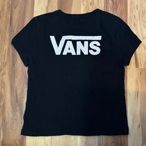 Vans Black Tee with White Logo